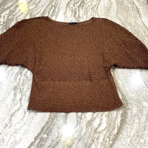 Brown and Gold Sweater Sz S